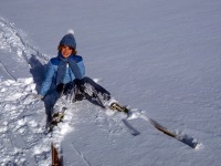 Corie Denslow on skiis